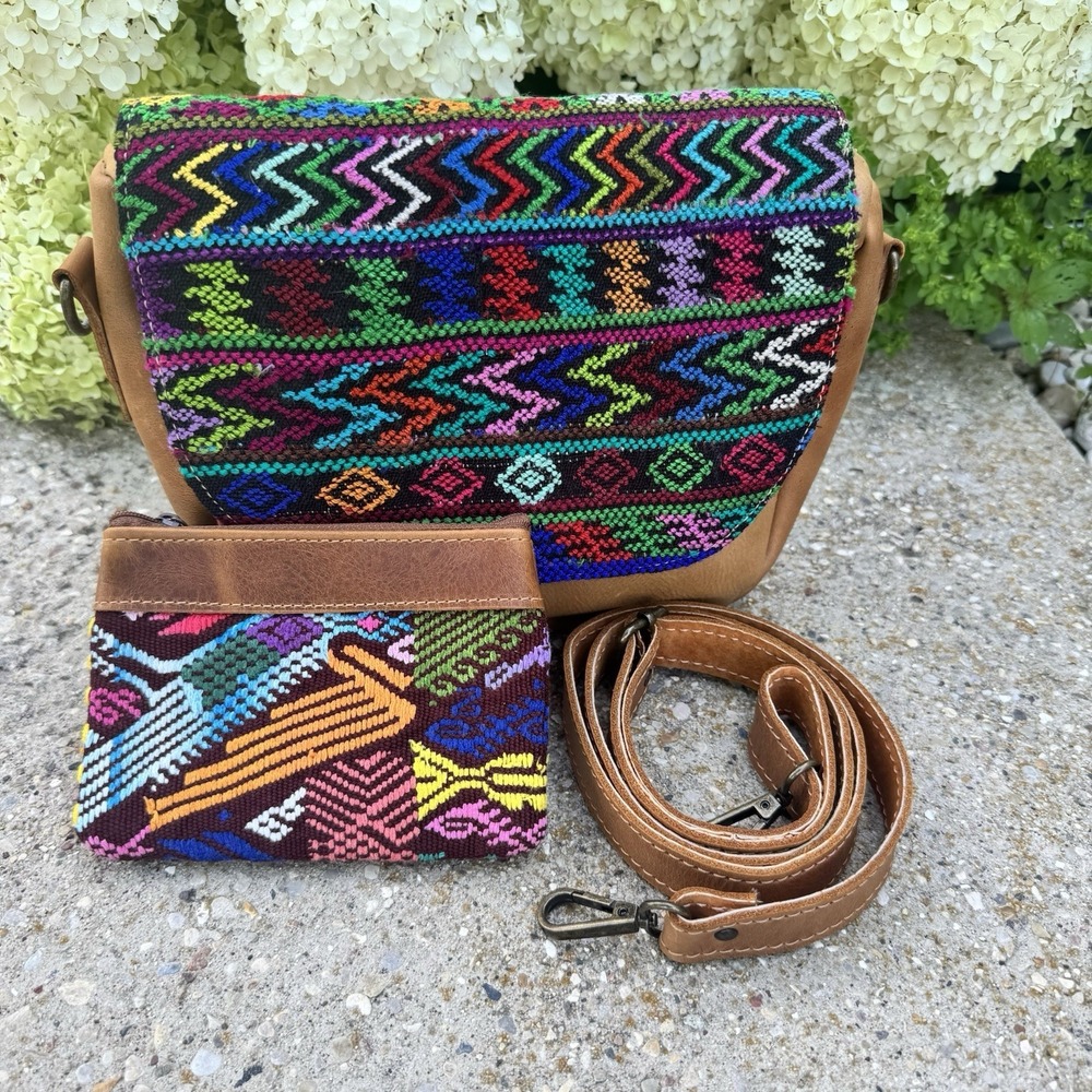 Trades Of Hope Handmade By Clara Crossbody Purse With Zipper Pouch